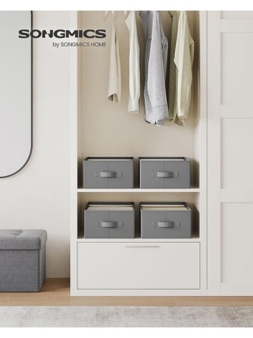 Songmics 4-delige set: lade-organizers grijs - (B)30 x (H)17 x (D)42 cm