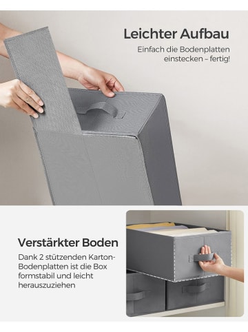 Songmics 4er-Set: Schubladen-Organizer in Grau - (B)30 x (H)17 x (T)42 cm
