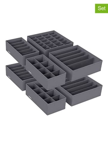 Songmics 8er-Set: Schubladen-Organizer in Grau