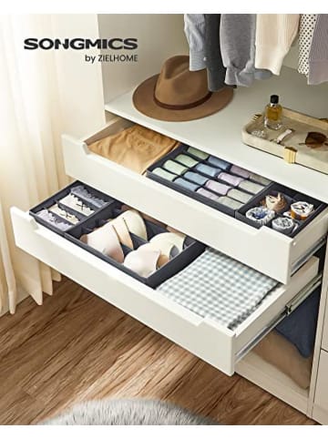 Songmics 8er-Set: Schubladen-Organizer in Grau