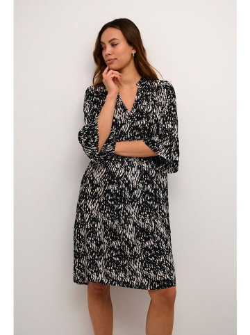 Kaffe Kleid in Schwarz/ Weiß
