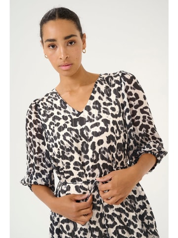 Kaffe Kleid "Sepia" in Creme/ Schwarz