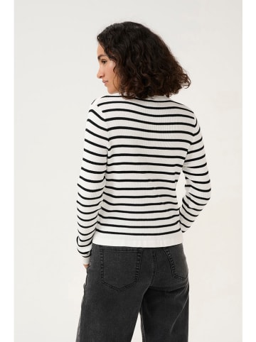 Kaffe Cardigan "Lilibeth" in Weiß/ Schwarz