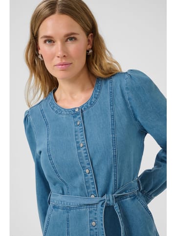 Cream Jurk "Ruth" blauw