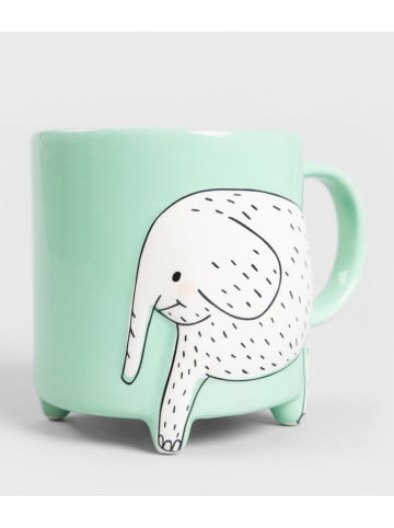 Homla Kubek "Tehen" w kolorze turkusowo-białym - 450 ml