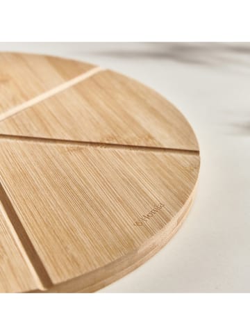 Homla Pizzaserveerplateau "Bambou" beige - Ø 32 cm