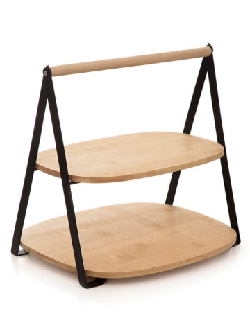 Homla Etagère "Bambou" beige - (B)28 x (H)27,5 x (D)25 cm