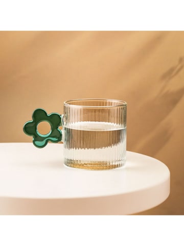 Homla Tasse "Bellezza" in Transparent/ Türkis - 390 ml