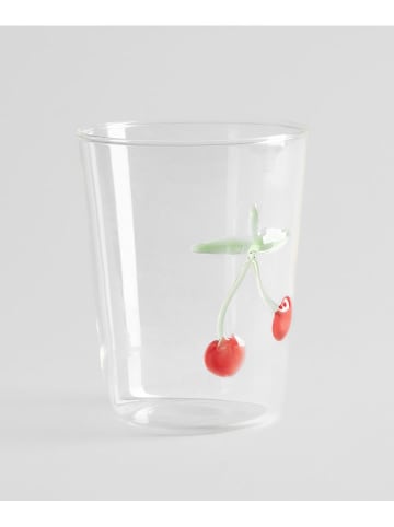 Homla Trinkglas "Cepillo" in Rot/ Grün - 400 ml