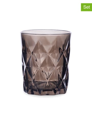 Homla Szklanki (4 szt.) "Lunna" w kolorze szarym - 290 ml