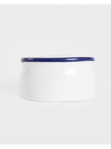 Homla Voorraadpot "Modern Hamptons" wit/donkerblauw - (B)13,5 x (H)7,5 cm