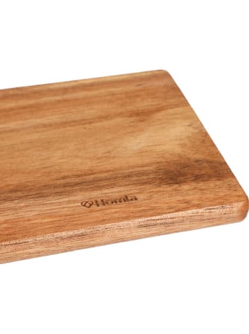 Homla 4-delige set: onderzetters "Mooka" lichtbruin - (L)10 x (B)10 cm