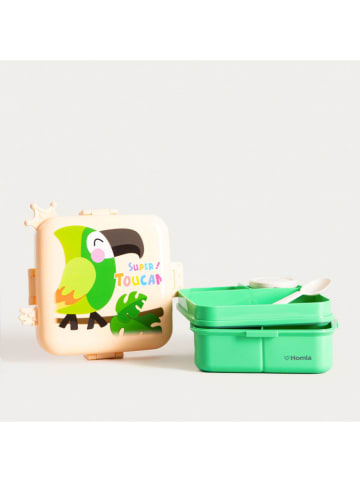 Homla Lunchbox "Pretpack" crème/groen - 1,66 l