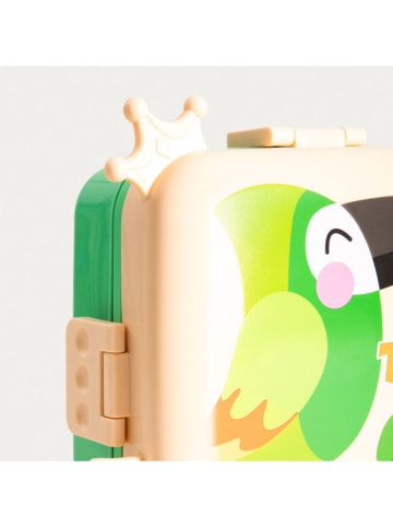 Homla Pojemnik "Petpack" w kolorze kremowo-zielonym na lunch - 1,66 l