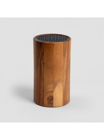 Homla Messenblok "Mooka" bruin - (H)22,5 x Ø 13 cm