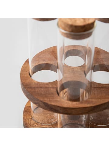 Homla 5-częściowy zestaw "Alzarsi" w kolorze brązowym - wys. 13 cm