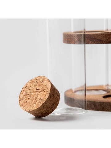 Homla 5tlg. Set: Gewürzboard "Alzarsi" in Braun - (H)13 cm