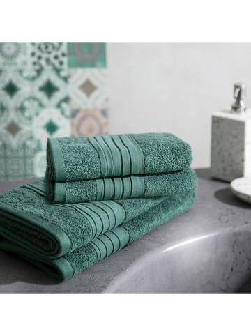 Homla Handdoek "Maride" groen - (L)90 x (B)50 cm