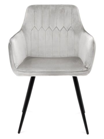 Homla Stoel "Etienne" grijs - (B)56 x (H)86 x (D)61 cm