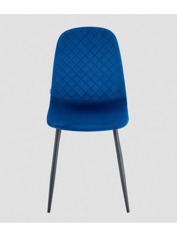 Homla Stuhl "Noir" in Blau/ Schwarz - (B)44 x (H)85 x (T)52 cm