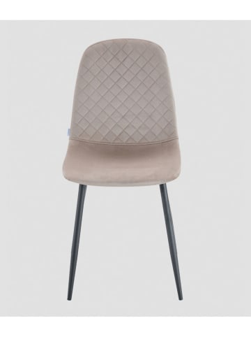 Homla Stoel "Noir" beige/zwart - (B)44 x (H)85 x (D)52 cm