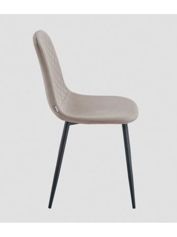 Homla Stuhl "Noir" in Beige/ Schwarz - (B)44 x (H)85 x (T)52 cm