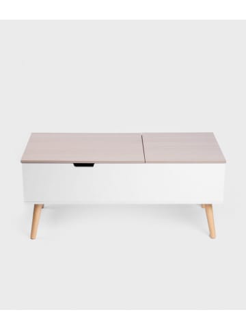 Homla Salontafel "Anzabi" beige/wit - (B)105 x (H)43,5 x (D)50,5 cm