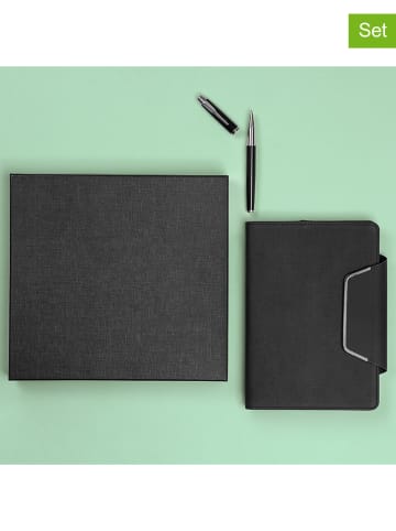 Homla 2-częściowy zestaw biurowy "Oslo" w kolorze czarnym