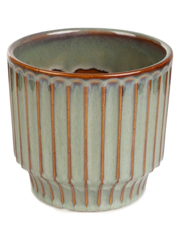 Homla Bloempot "Maya" groen/oranje - (H)12,8 x Ø 13,8 cm