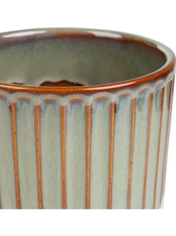 Homla Bloempot "Maya" groen/oranje - (H)12,8 x Ø 13,8 cm