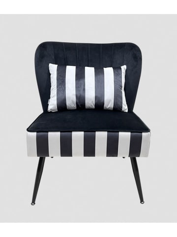 Homla Fauteuil "Cardnival" zwart/wit - (B)71 x (H)86 x (D)75,5 cm