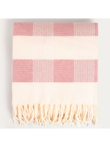 Homla Wohndecke "Fairlie" in Creme/ Rosa - (L)200 x (B)150 cm