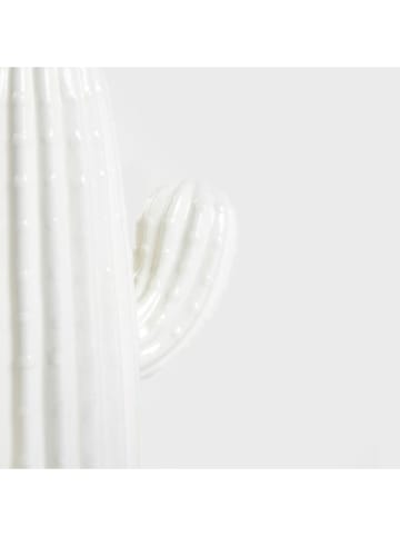 Homla Dekoobjekt "Cactus" in Weiß - (B)14 x (H)16 cm