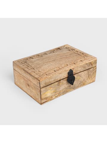 Homla Schatulle "Sombre" in Braun - (B)26 x (H)10 x (T)18 cm