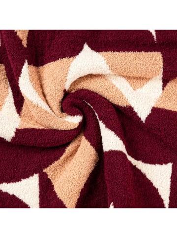 Homla Wohndecke "Cherry Chick" in Rot/ Beige - (L)170 x (B)130 cm