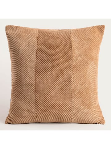 Homla Kissenhülle ''Fallere'' in Hellbraun - (L)45 x (B)45 cm
