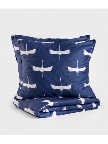 Homla Satijnen beddengoedset "Devika" blauw - (L)200 x (B)160 cm