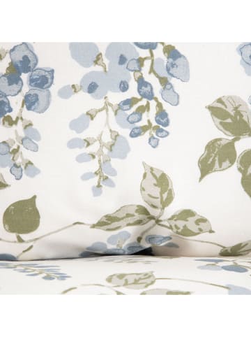 Homla Bettwäsche-Set "Selina" in Weiß/ Hellblau - (L)220 x (B)200 cm