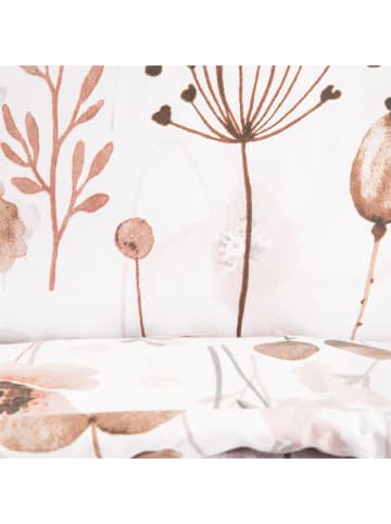 Homla Mikrofaser-Bettwäsche-Set "Angelina" in Weiß/ Rosa - (L)200 x (B)140 cm