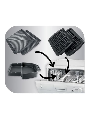 Tefal 3-częściowy zestaw w kolorze czarnym do gofrów