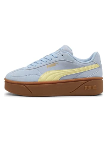 Puma Skórzane sneakersy "Club II Era" w kolorze błękitno-żółtym