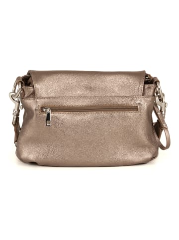 Mia Tomazzi Leder-Umhängetasche "Pontida" in Braun - (B)28 x (H)20 x (T)8 cm