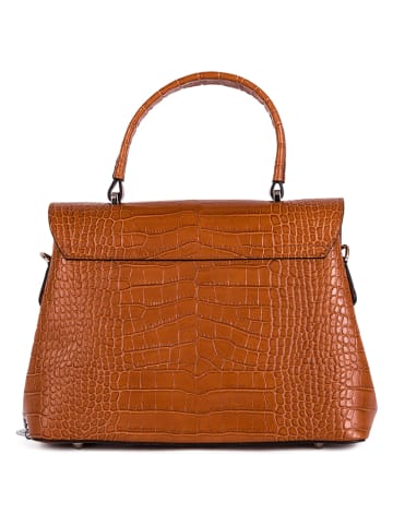 Mia Tomazzi Leren handtas "Tintoretto" cognackleurig - (B)28 x (H)20 x (D)12 cm