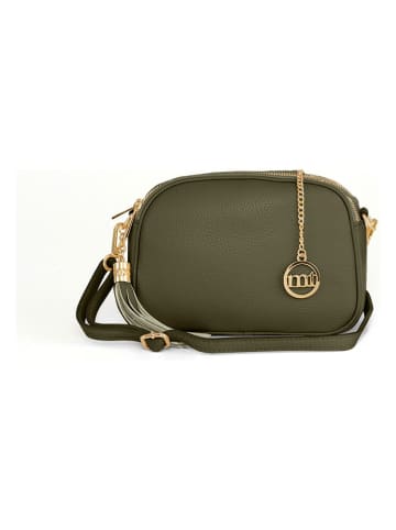 Mia Tomazzi Leder-Umhängetasche ''Gradisca'' in Grün - (B)22,5 x (H)16 x (T)7 cm