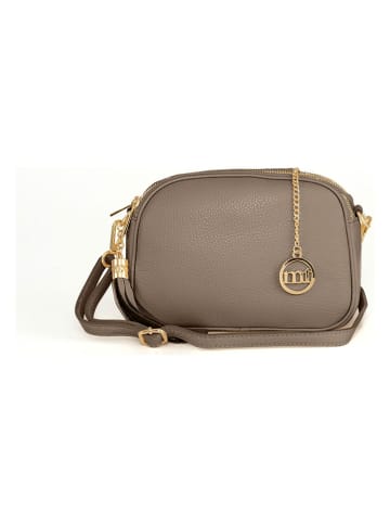 Mia Tomazzi Leder-Umhängetasche ''Gradisca'' in Taupe - (B)22,5 x (H)16 x (T)7 cm