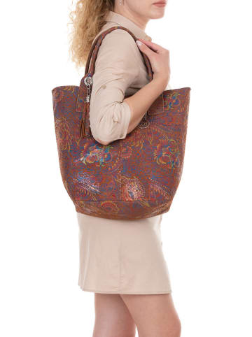 Mia Tomazzi Leren schoudertas "Liberazione" rood - (B)30 x (H)35 x (D)18 cm