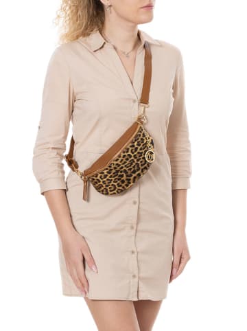 Mia Tomazzi Leren heuptas "Perugino" camel - (B)23 x (H)13 x (D)2 cm