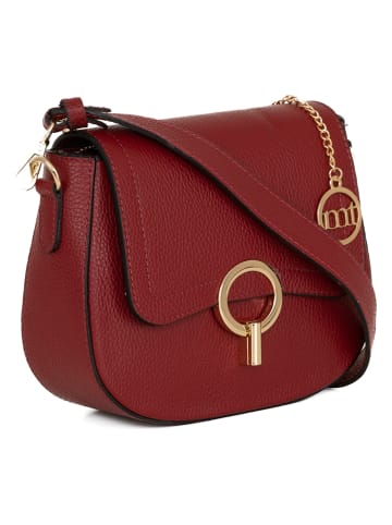 Mia Tomazzi Leder-Umhängetasche "Carracci" in Bordeaux - (B)23 x (H)18 x (T)7,5 cm