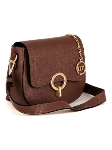 Mia Tomazzi Leder-Umhängetasche ''Carracci'' in Braun - (B)23 x (H)18 x (T)7,5 cm