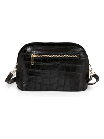 Mia Tomazzi Leren schoudertas zwart - (B)24 x (H)17 x (D)9 cm